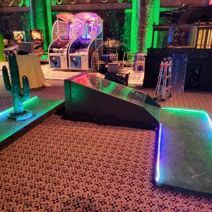 LED mini golf with obstacle example