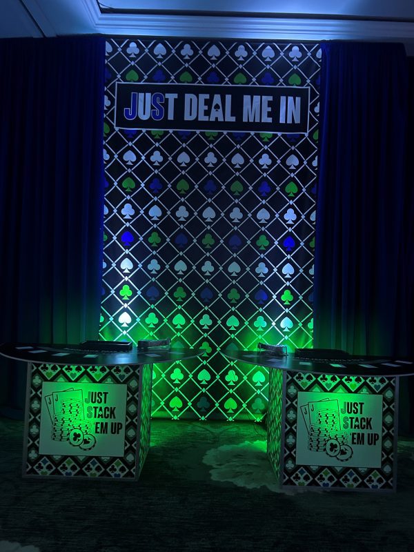 LED Light Up Blackjack Casino Table