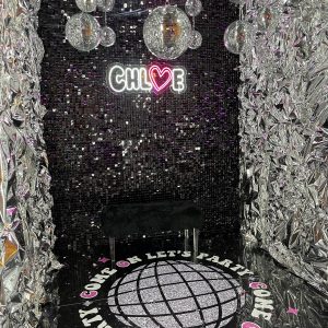 3 sided photo booth for Chloe birthday party