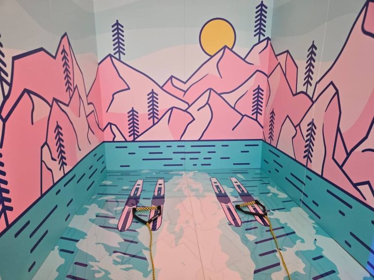 The lake room: a water-ski run you can stand in.